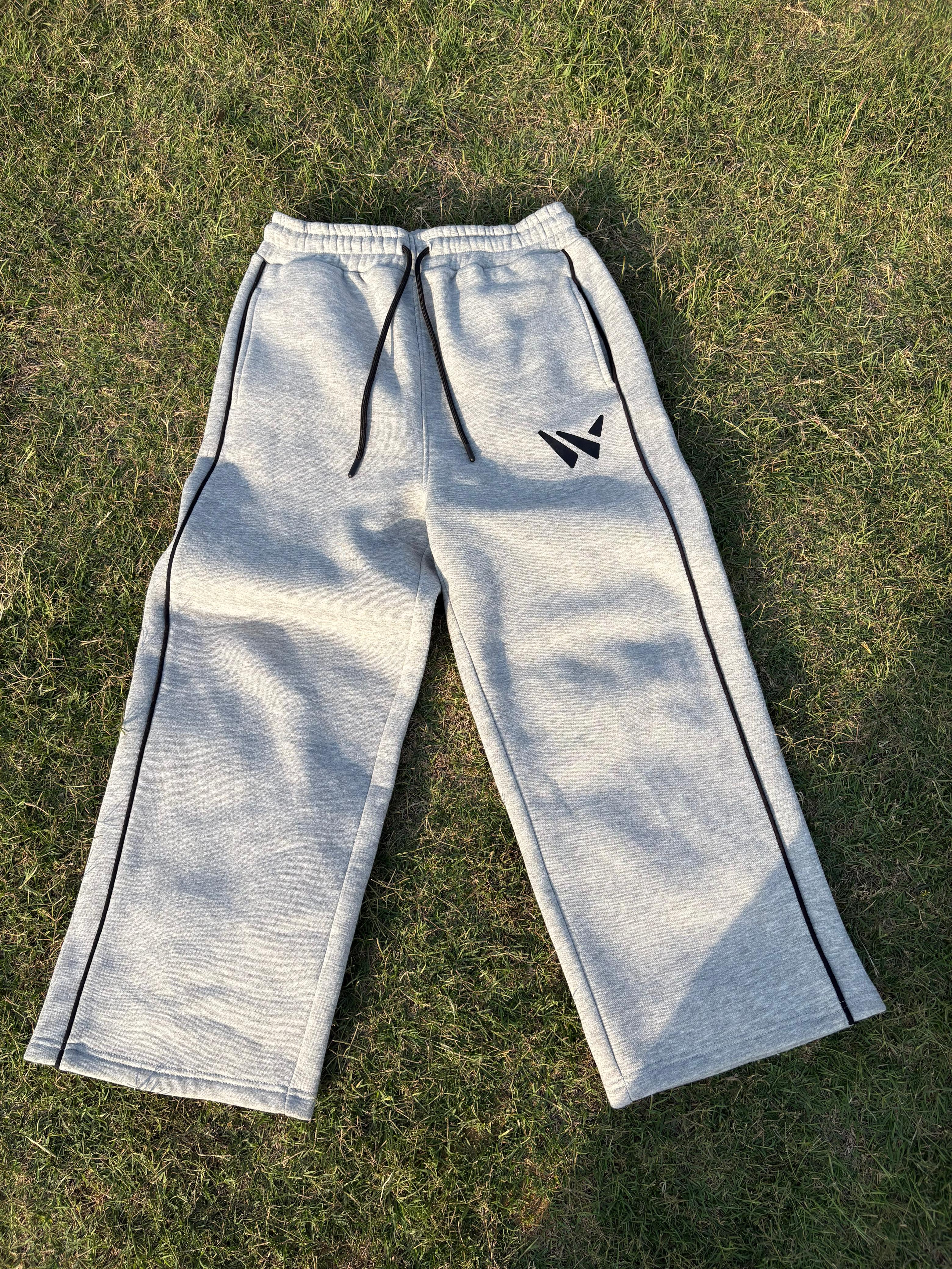 Heather Grey Wide Leg Sweatpants