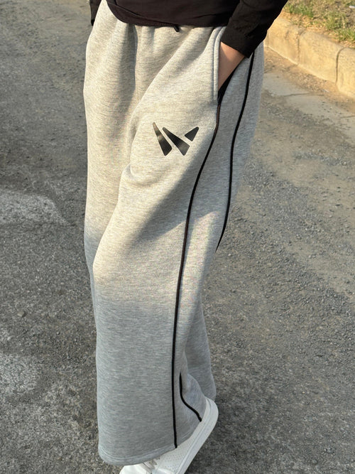 Heather Grey Wide Leg Sweatpants